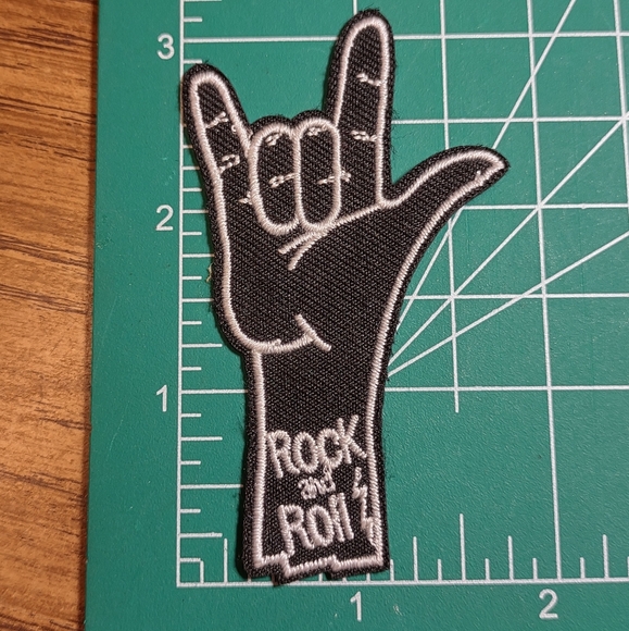 2/$10 Rock and Roll Hand Gesture Patch - Picture 1 of 3